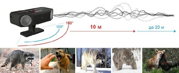 Дальность действия прибора достигает 20 метров, но гарантированный результат можно получить в пределах 10 метров от устройства