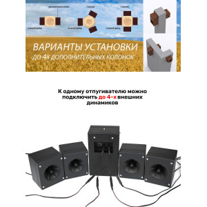 Внешний динамик для отпугивателя птиц "ГРАД А-16 / А-16 PRO" 100Вт (5м)